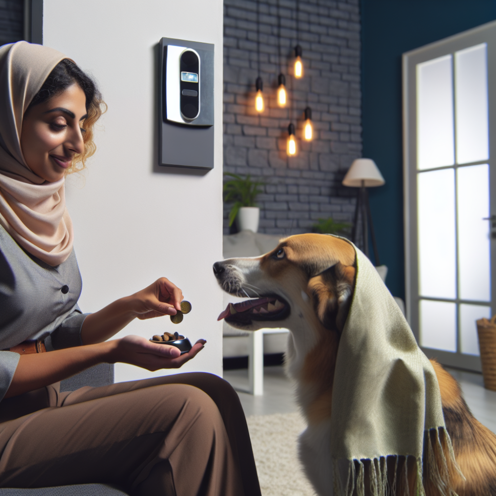 Using treats to reinforce quiet behavior in dogs